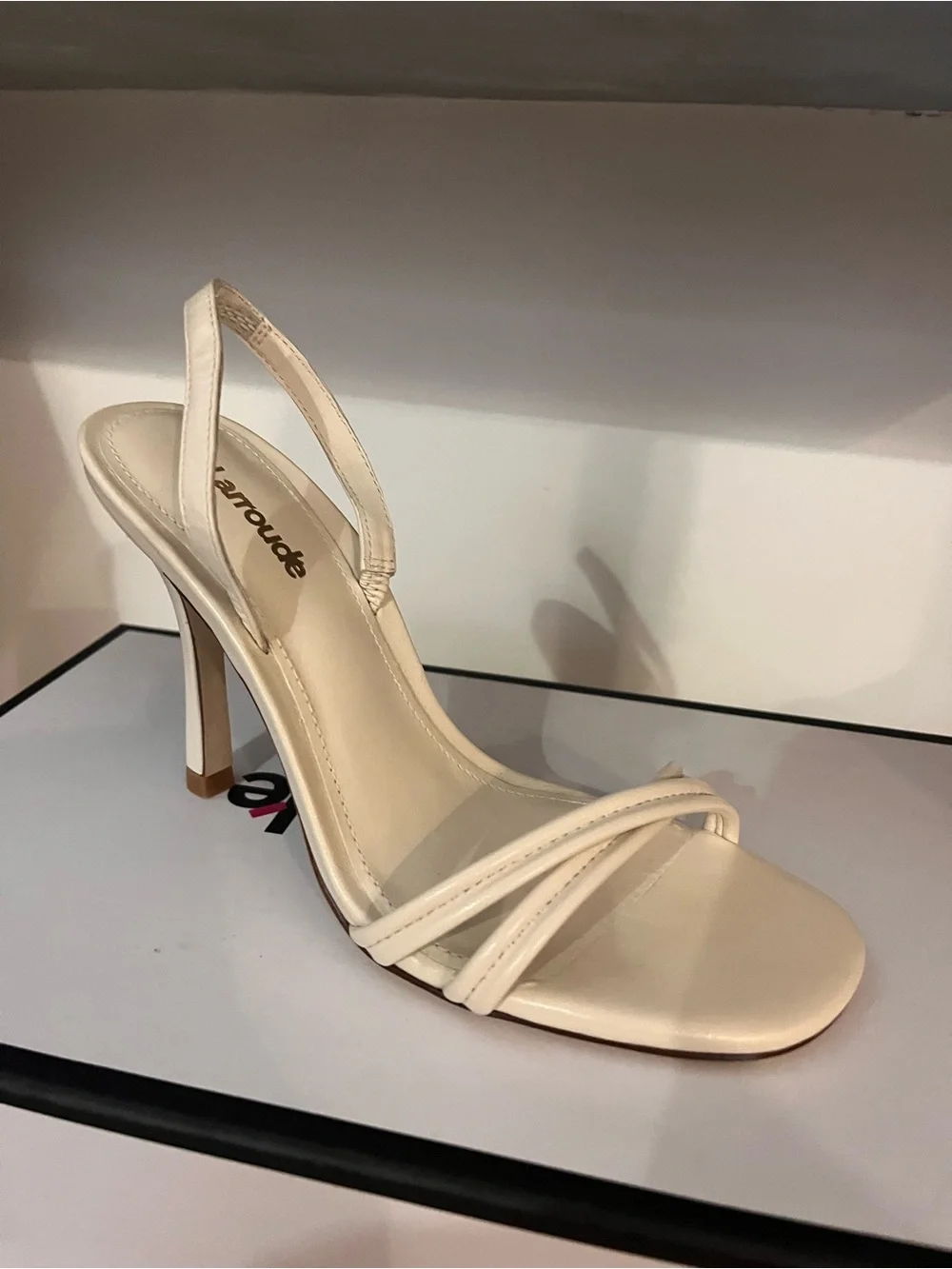 Larroude Annie Sandal in Ivory - Picture 3 of 4